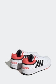 adidas White Hoops Trainers - Image 4 of 9