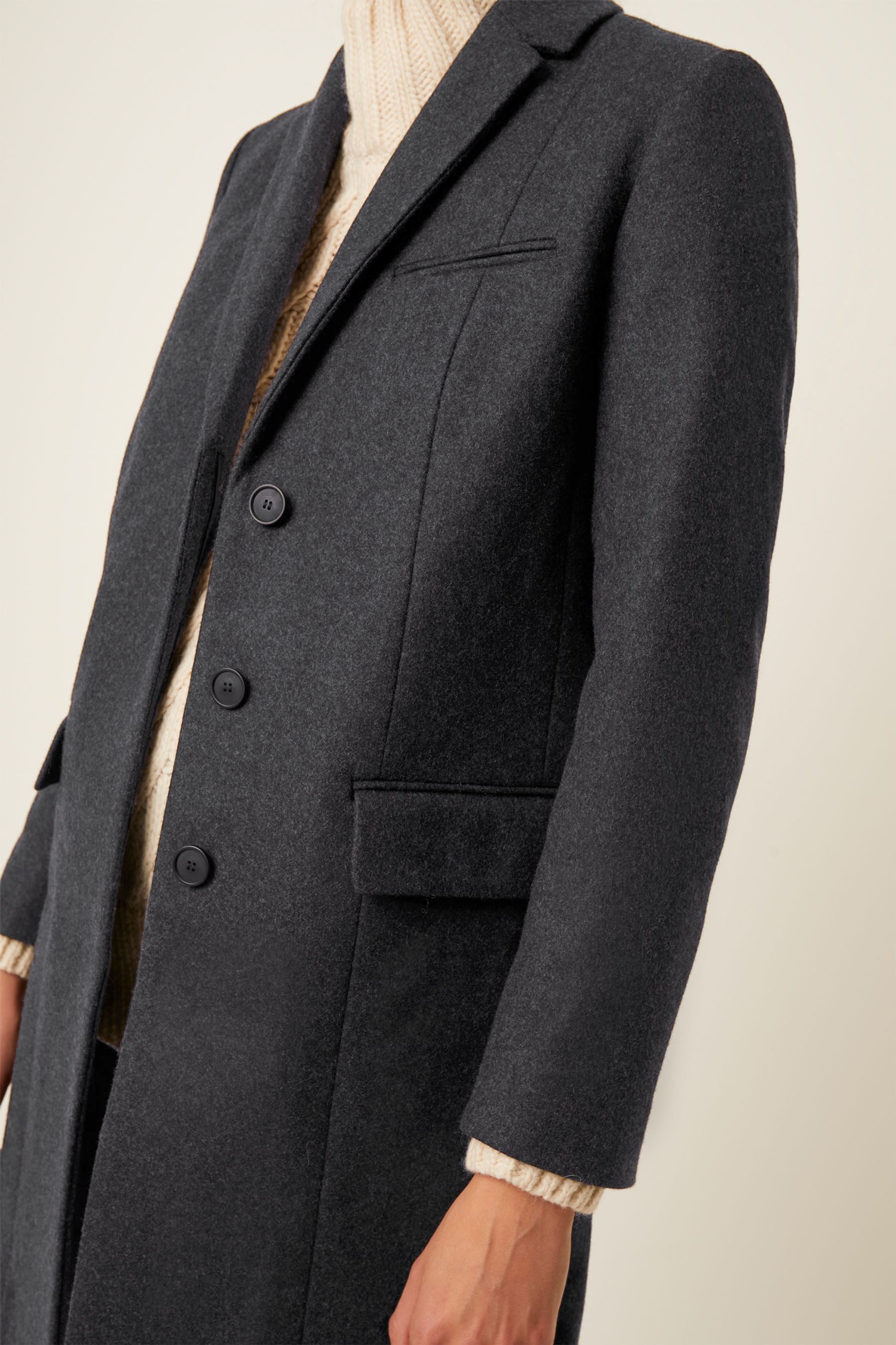 French connection platform felt smart coat 2025