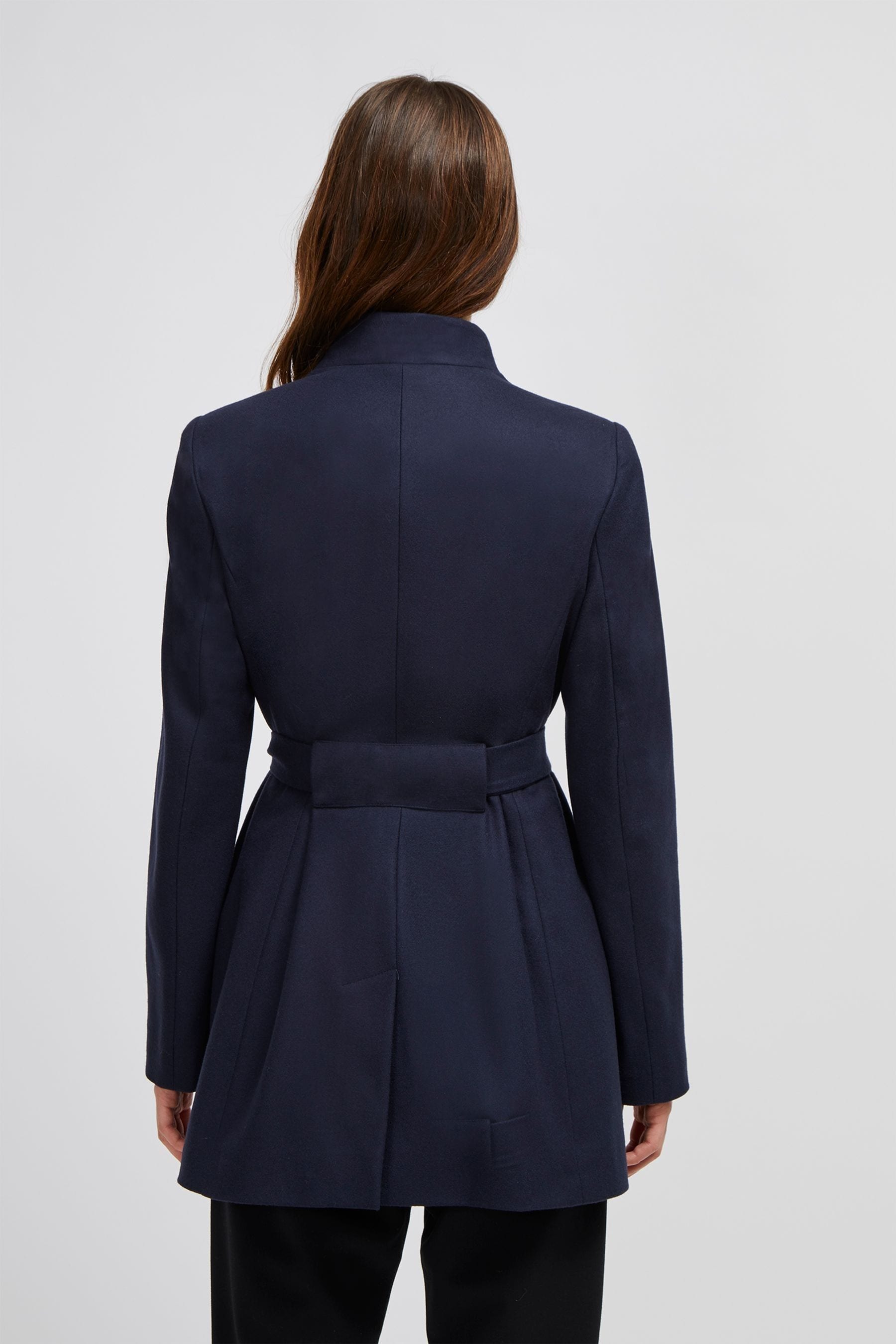 French connection platform felt crossover coat on sale