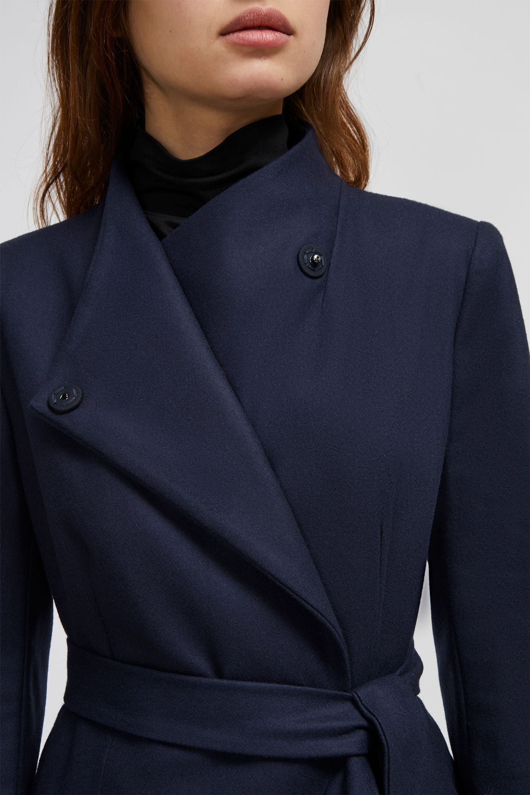 Platform felt cross over coat shop