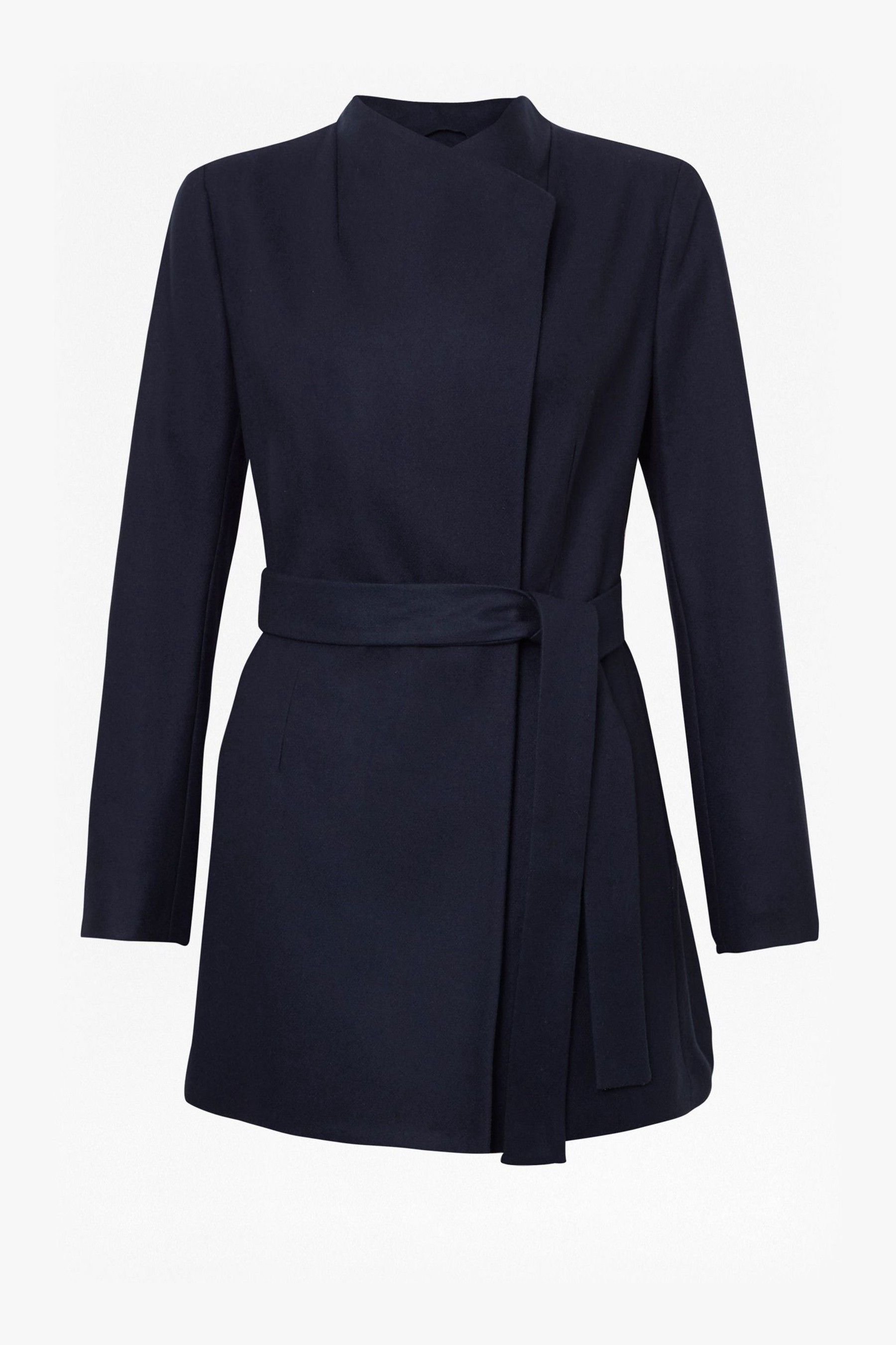 French connection platform felt wool coat store