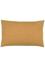 furn. Yellow Pritta Cotton Embroidered Tasselled Cushion - Image 3 of 6