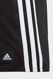 adidas Black 3 Stripes Swim Shorts - Image 3 of 3