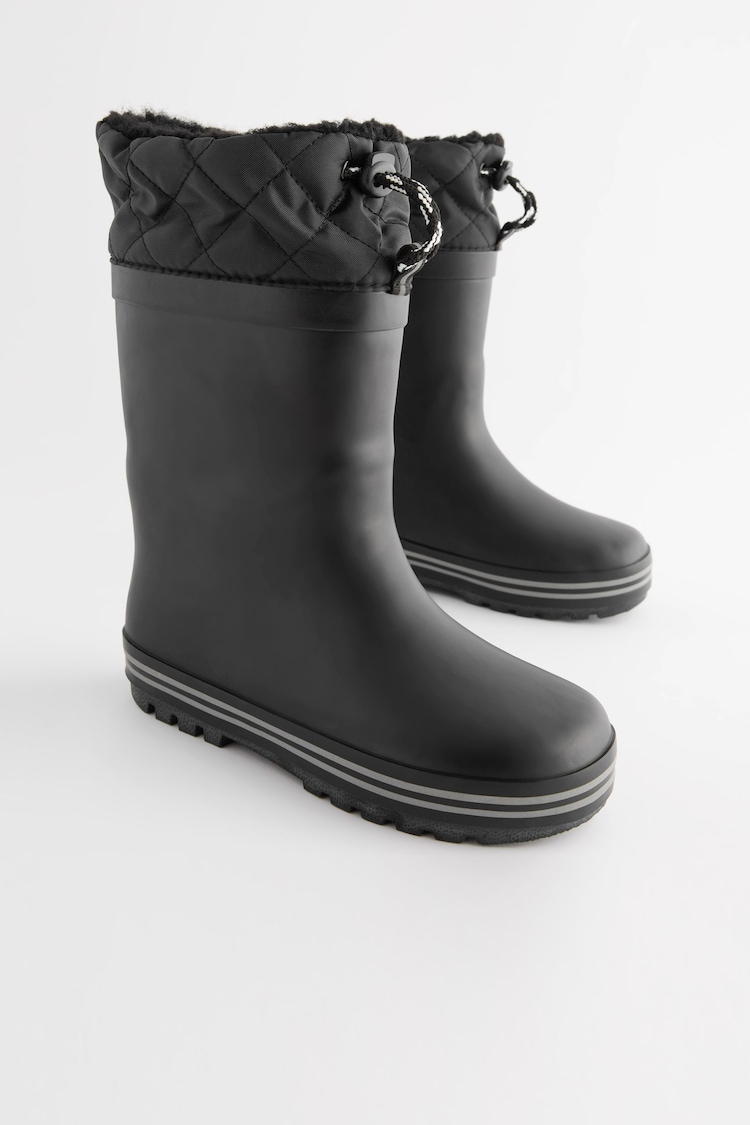 Mono Black Cuff Wellies - Image 1 of 5