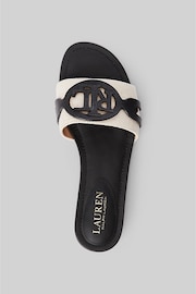 Lauren Ralph Lauren Alegra Canvas Leather Sliders - Image 4 of 4