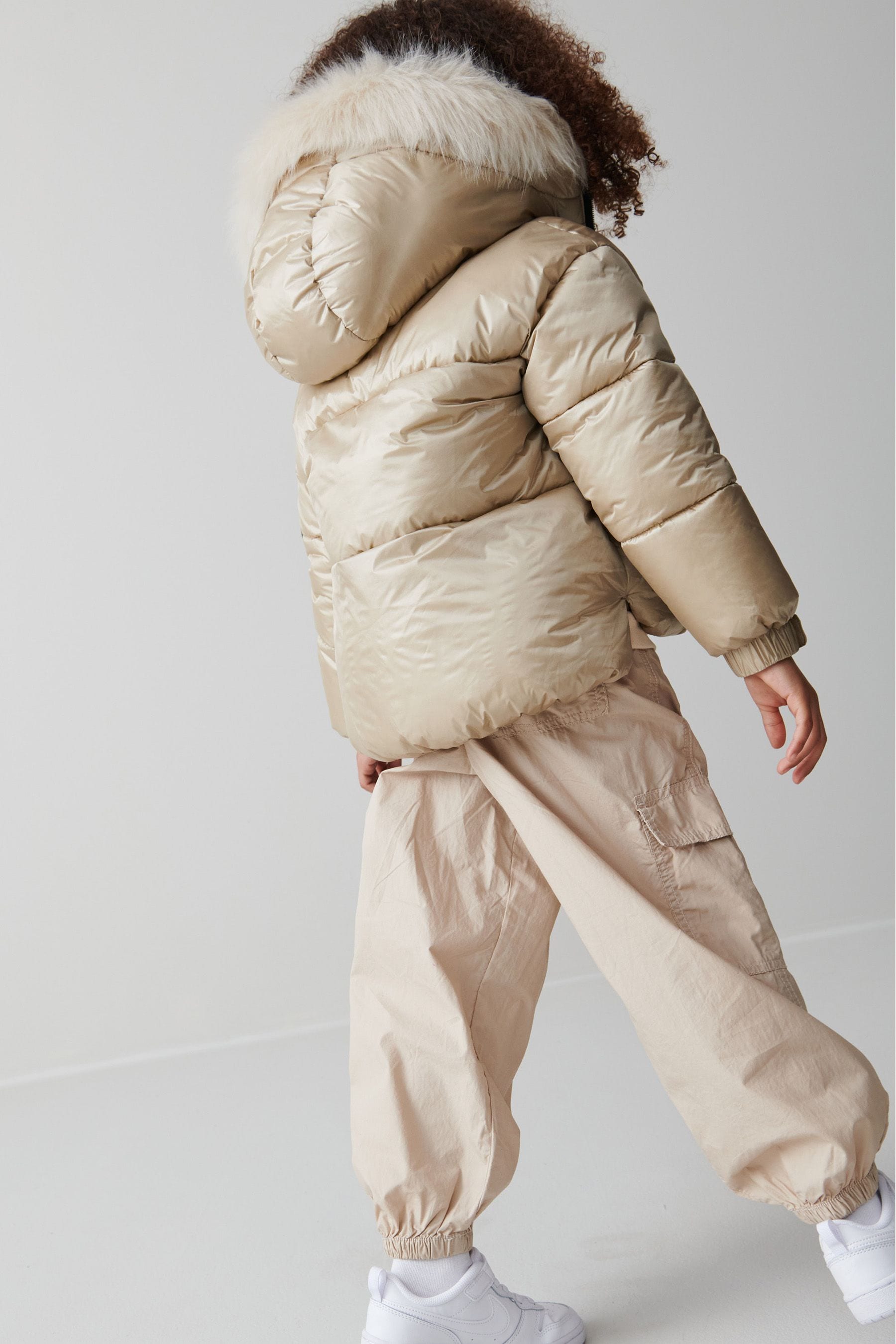 Girls short padded coat discount