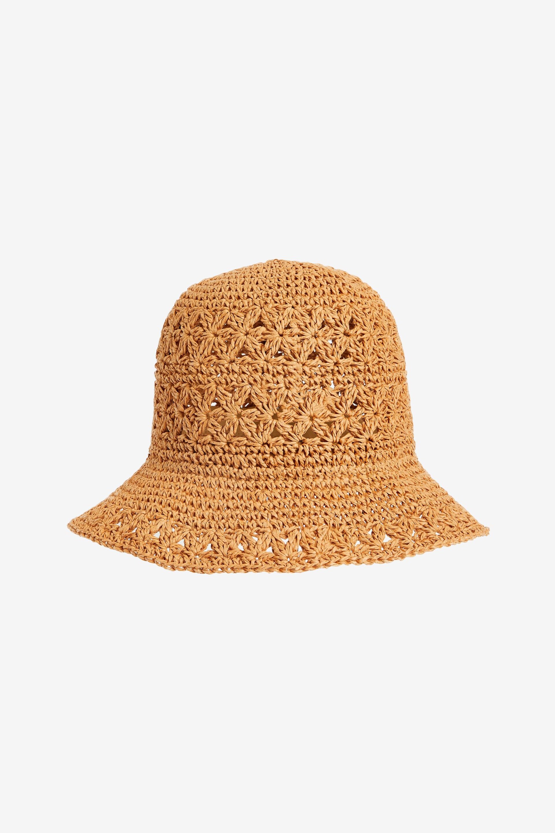 Natural Crochet Bucket Hat - Image 4 of 4