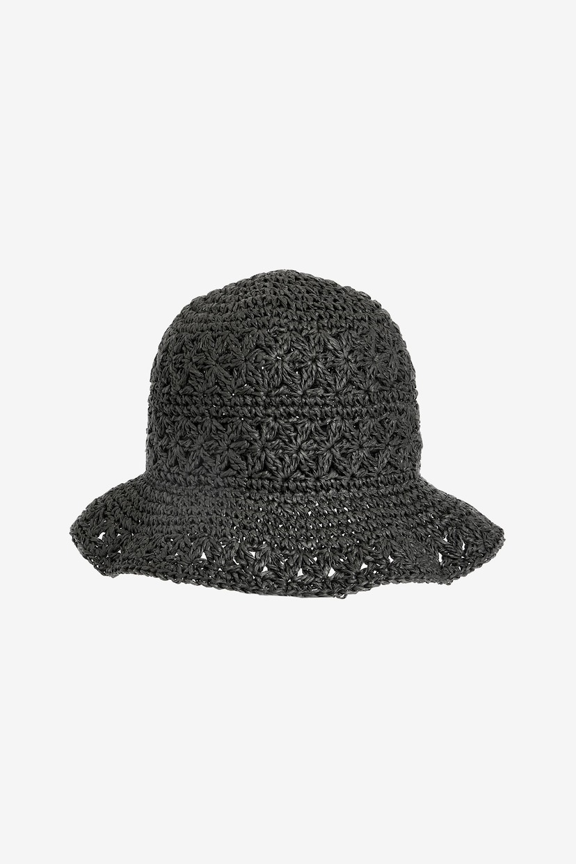 Black Crochet Bucket Hat - Image 4 of 4