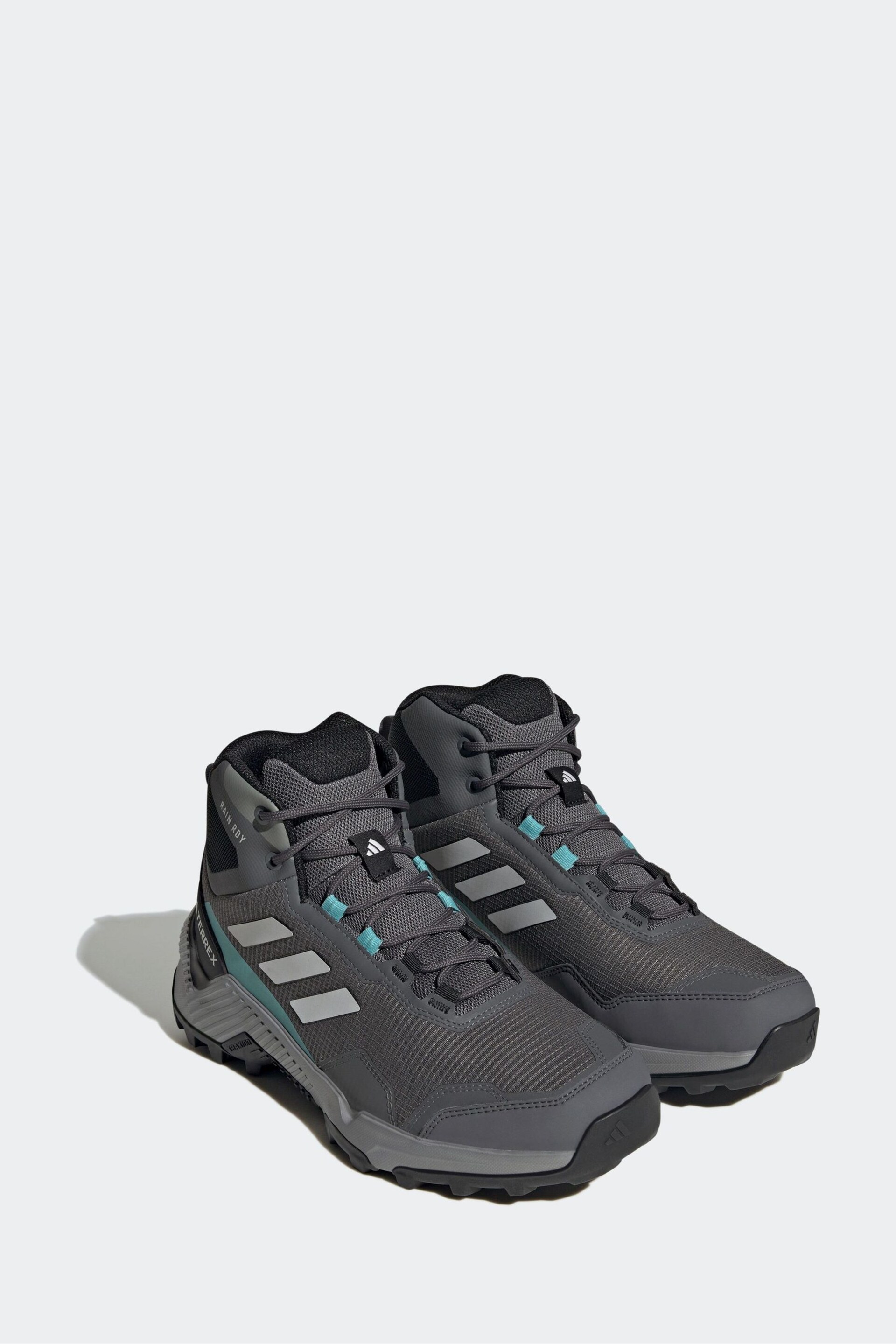 adidas Grey Eastrail 2.0 Mid Rain.Rdy Hiking Trainers - Image 3 of 9