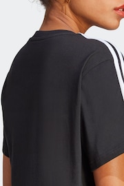 adidas 100% Cotton Sportswear Essentials 3-Stripes Single Jersey Crop T-Shirt - Image 6 of 7