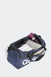 adidas Blue Linear Duffle Bag - Image 3 of 5
