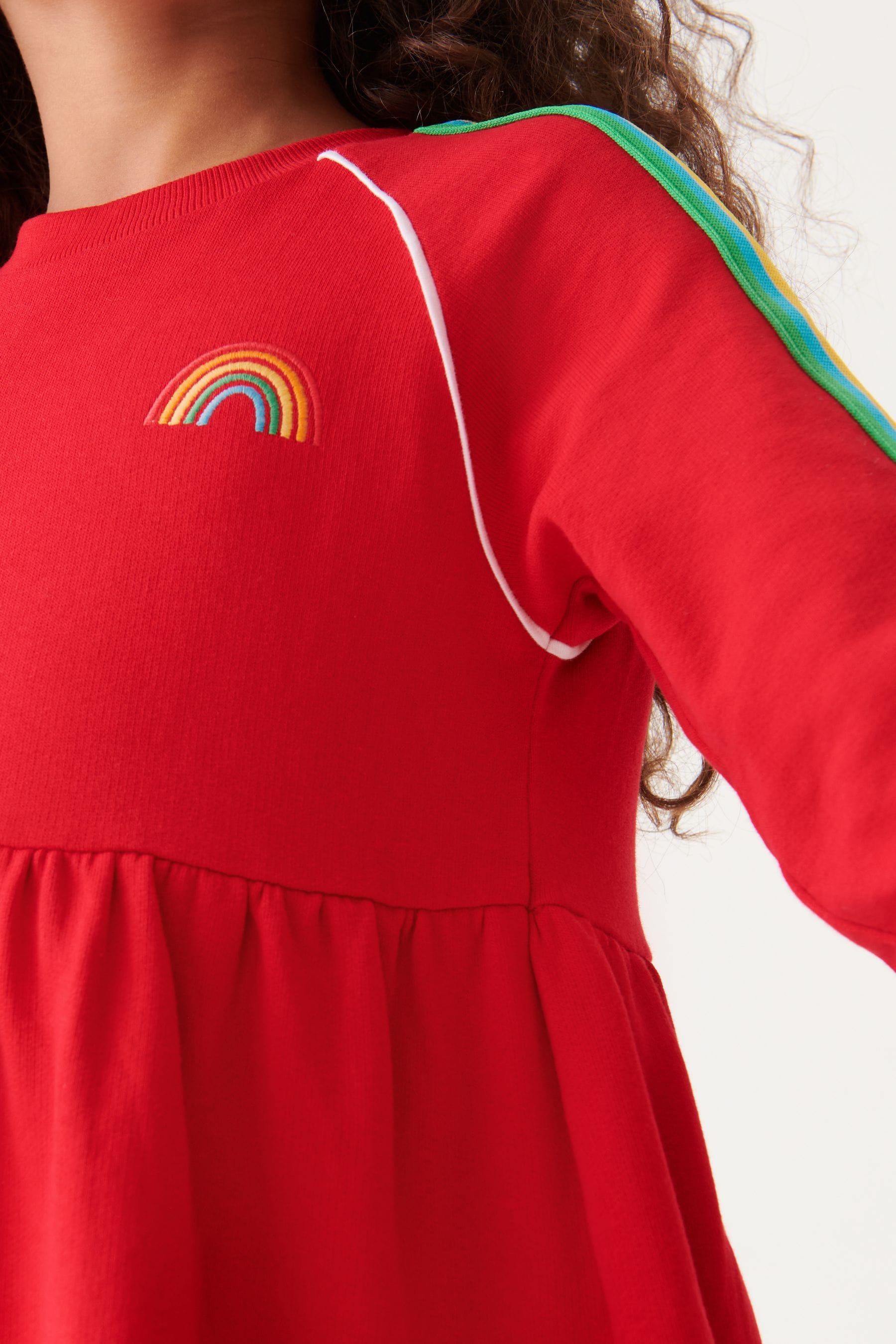 Rainbow red dress hotsell