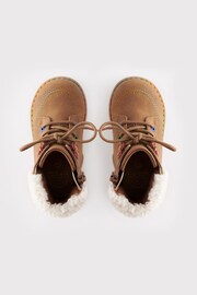 Little Bird by Jools Oliver Tan Brown Rainbow Lace Up Boots - Image 3 of 5
