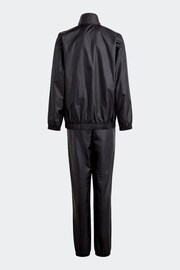 adidas Black Sportswear Essentials 3-Stripes Woven Tracksuit - Image 2 of 6