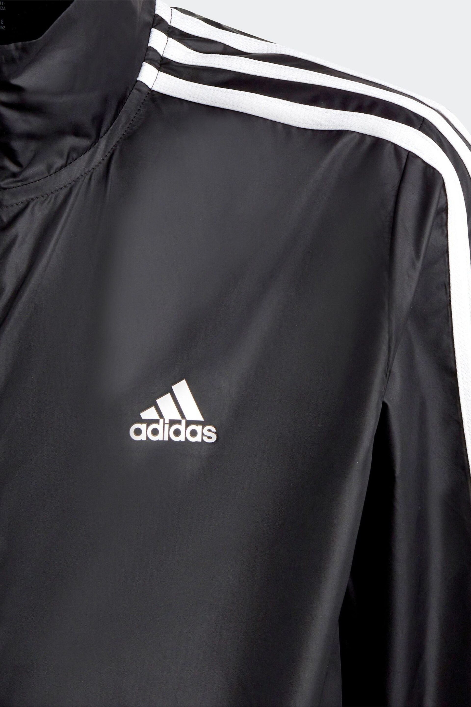 adidas Black Sportswear Essentials 3-Stripes Woven Tracksuit - Image 4 of 6