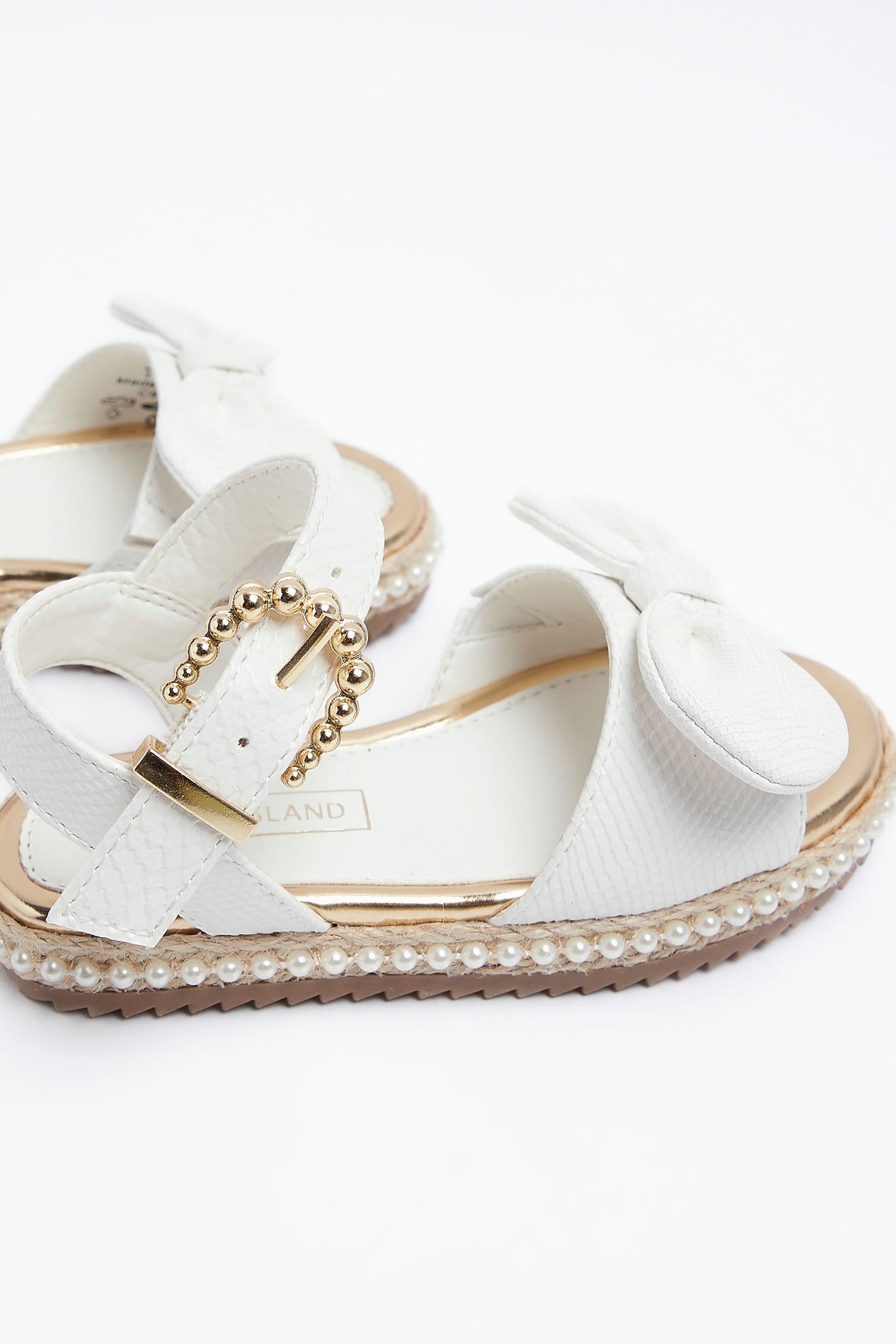 River island pearl sliders sales