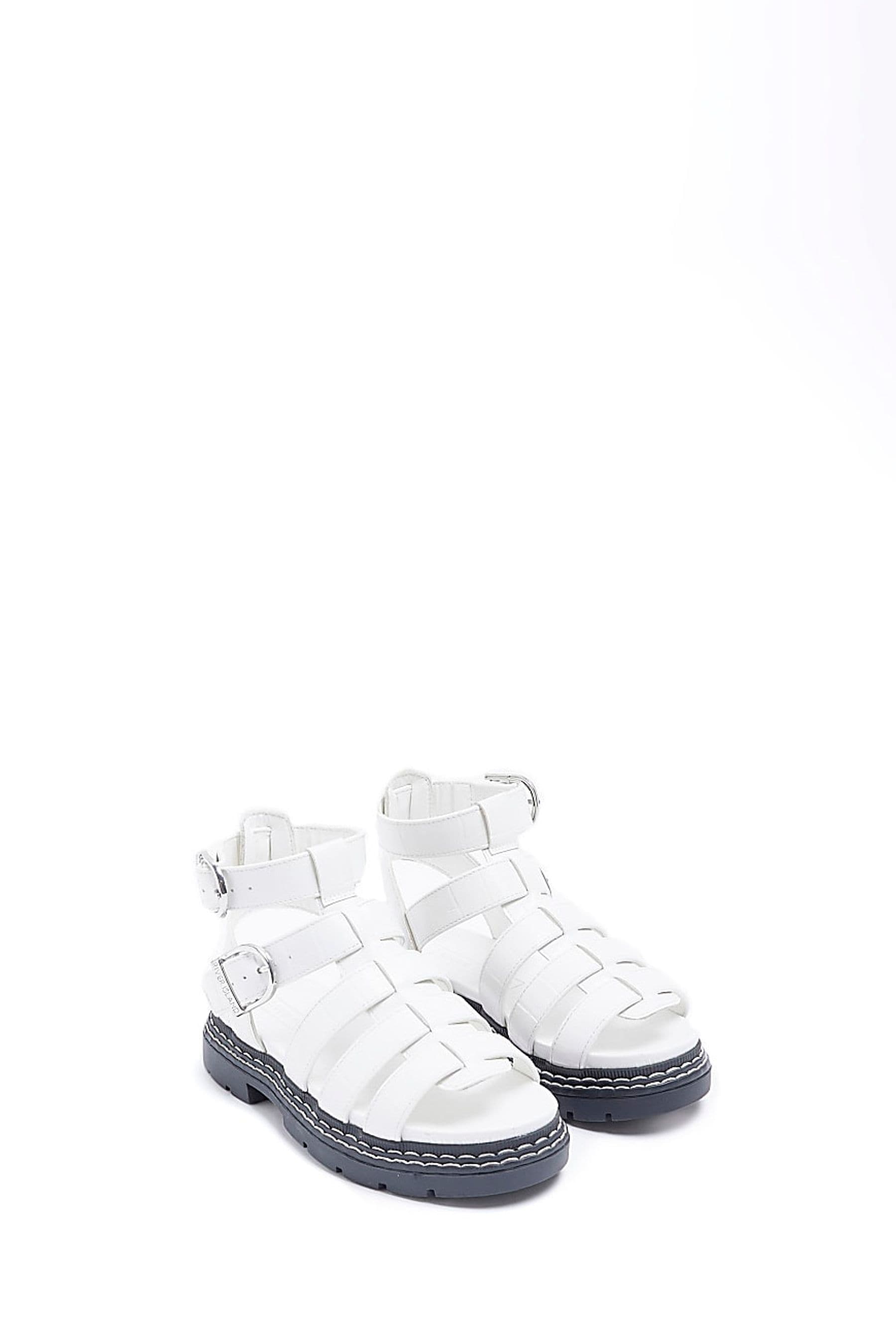 Ladies white gladiator sandals hotsell
