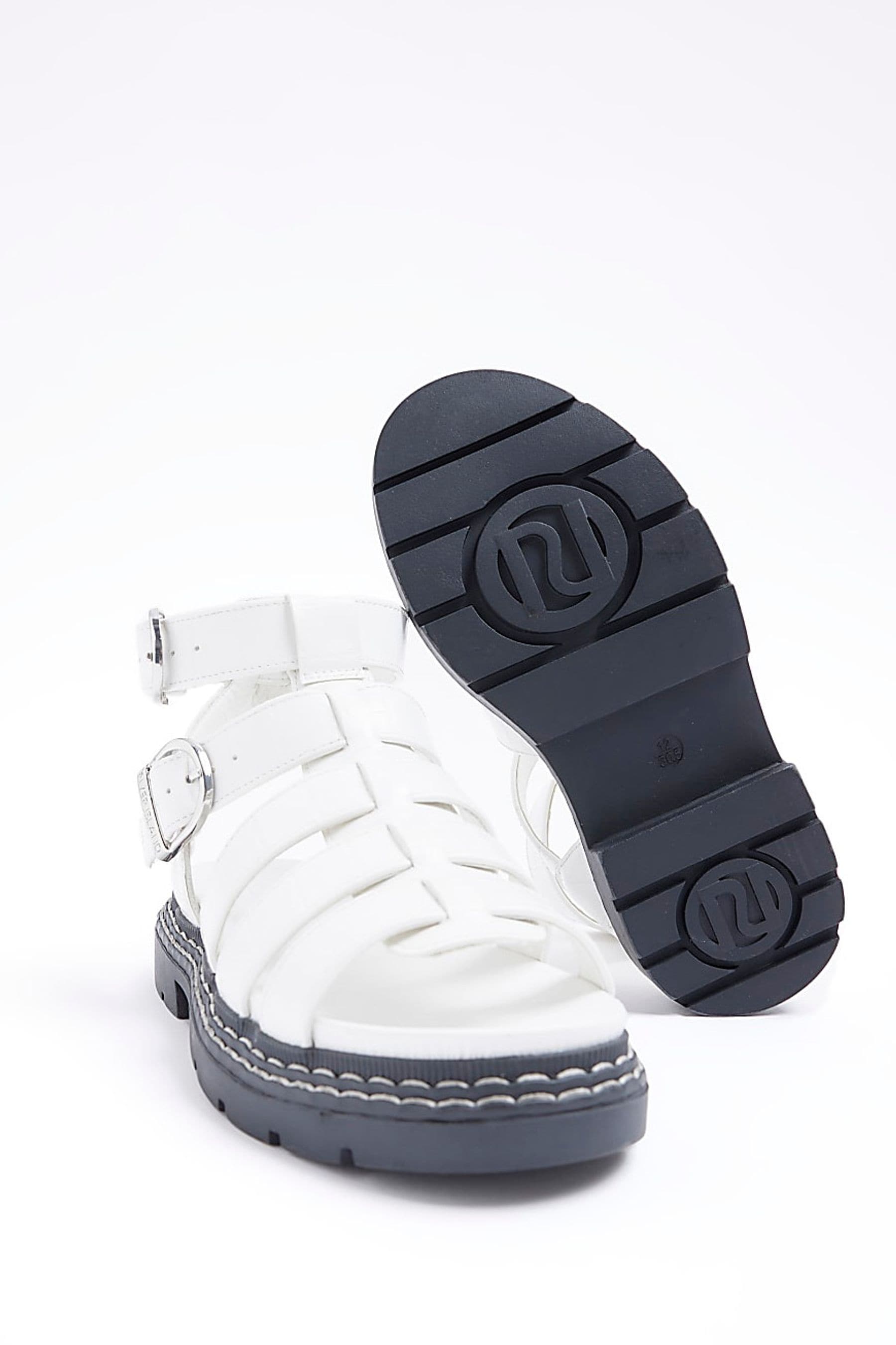 Ladies white gladiator sandals discount