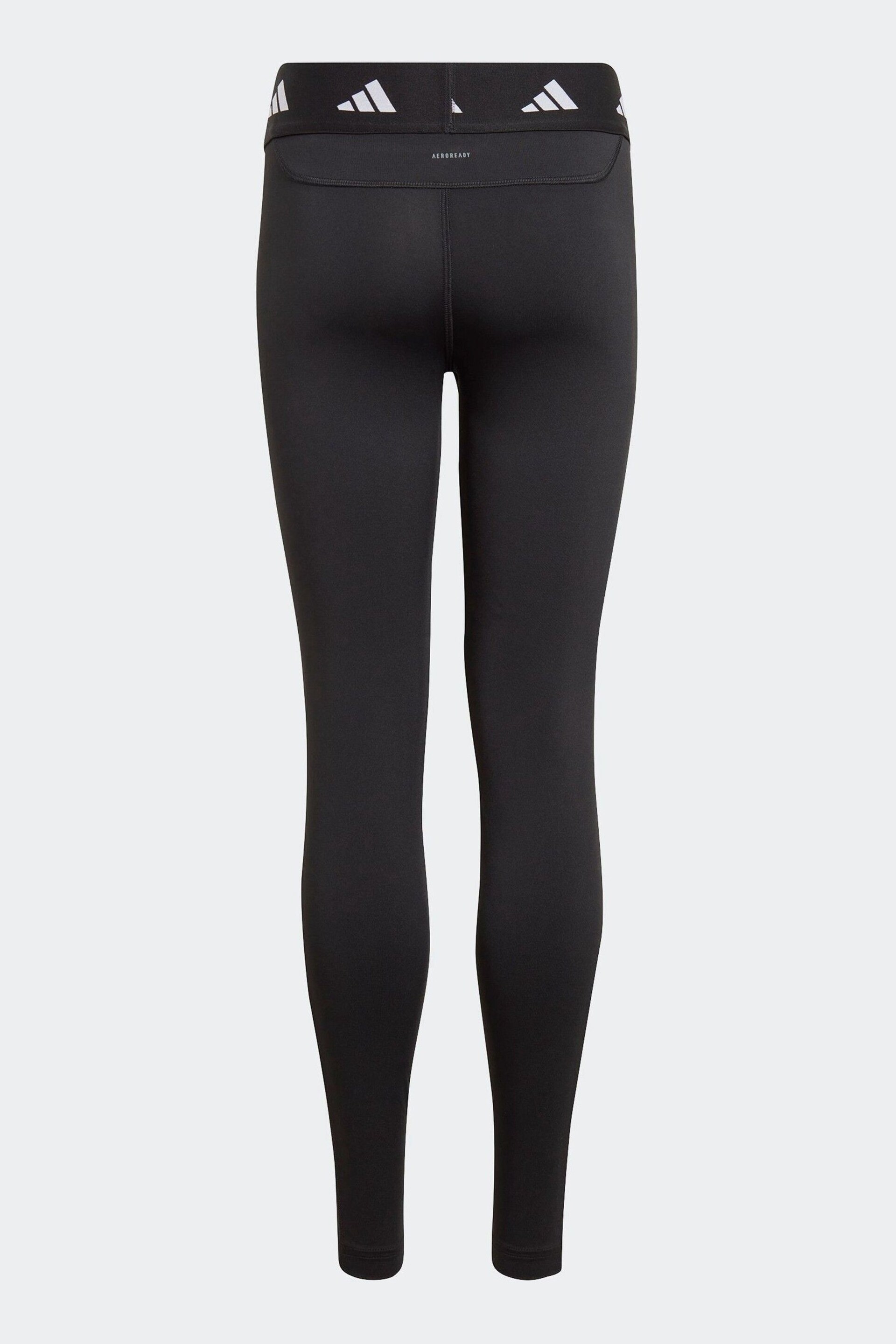 adidas Black Sportswear Aeroready Techfit Long Kids Leggings - Image 2 of 5