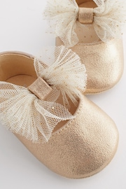 Gold Bow Ballet Occasion Baby Shoes (0-24mths) - Image 6 of 6