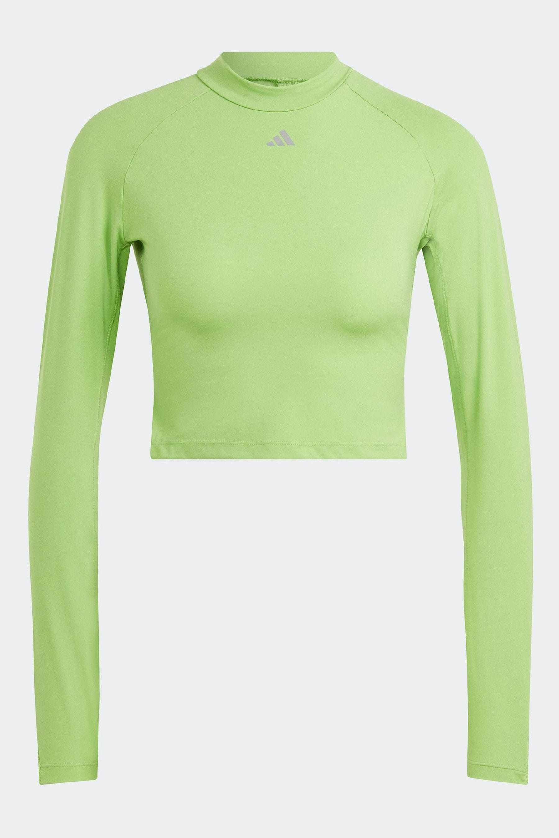 Green adidas crop top top