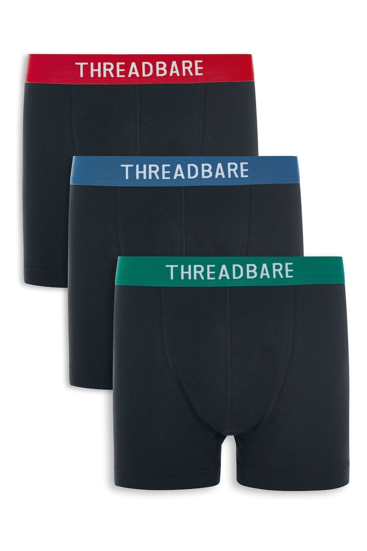 Threadbare Black Hipster Trunks 3 Pack - Image 1 of 4