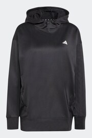 adidas Black Performance Training Hooded Sweat Top - Image 9 of 10