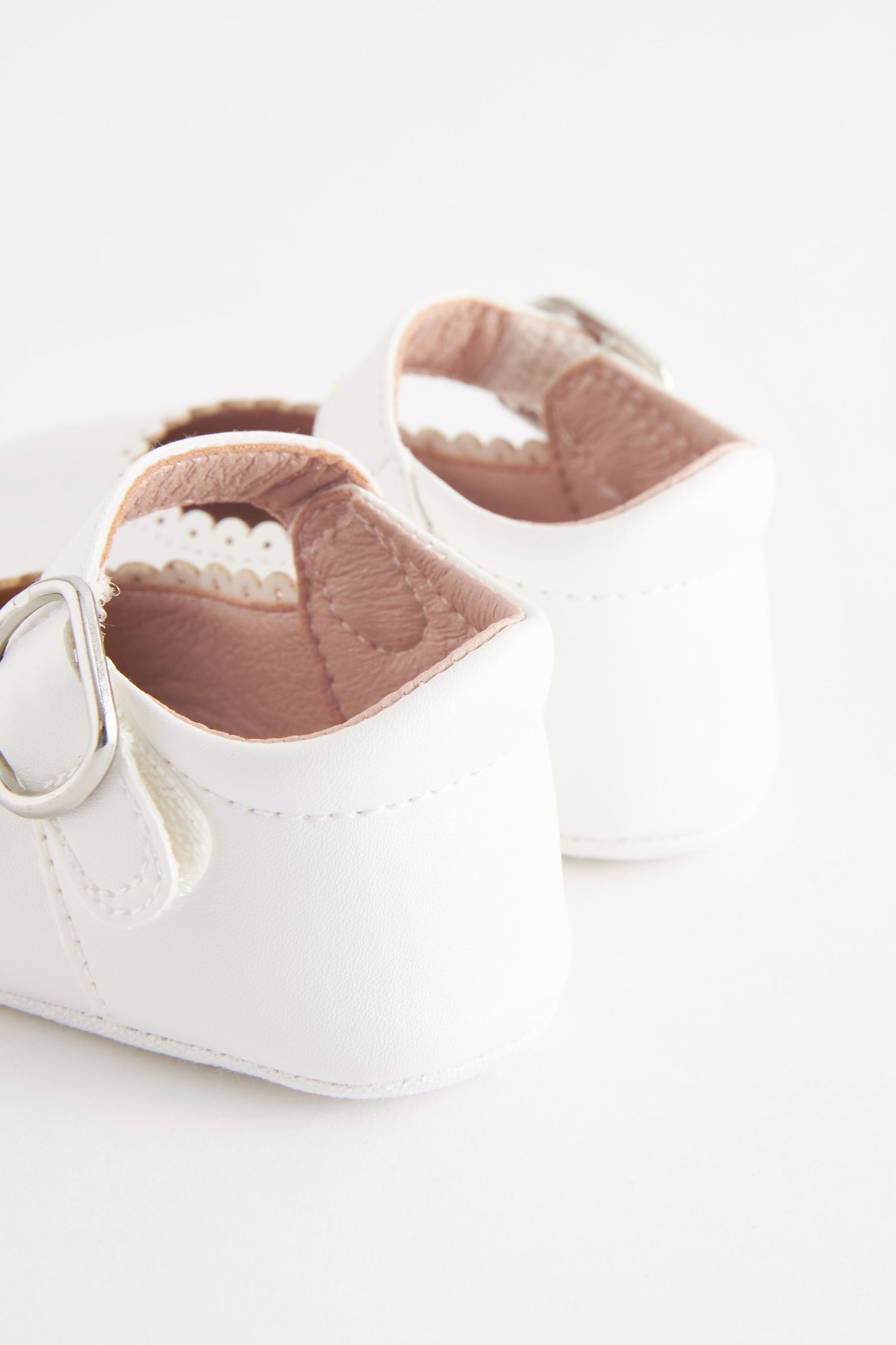White Mary Jane Baby Shoes 0 24mths