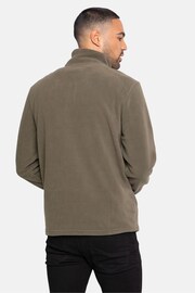 Threadbare Green 1/4 Zip Fleece Sweatshirt - Image 2 of 4