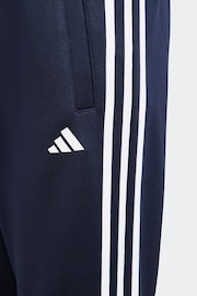 adidas Blue Sportswear Train Essentials Aeroready 3-Stripes Regular-Fit Joggers - Image 6 of 6