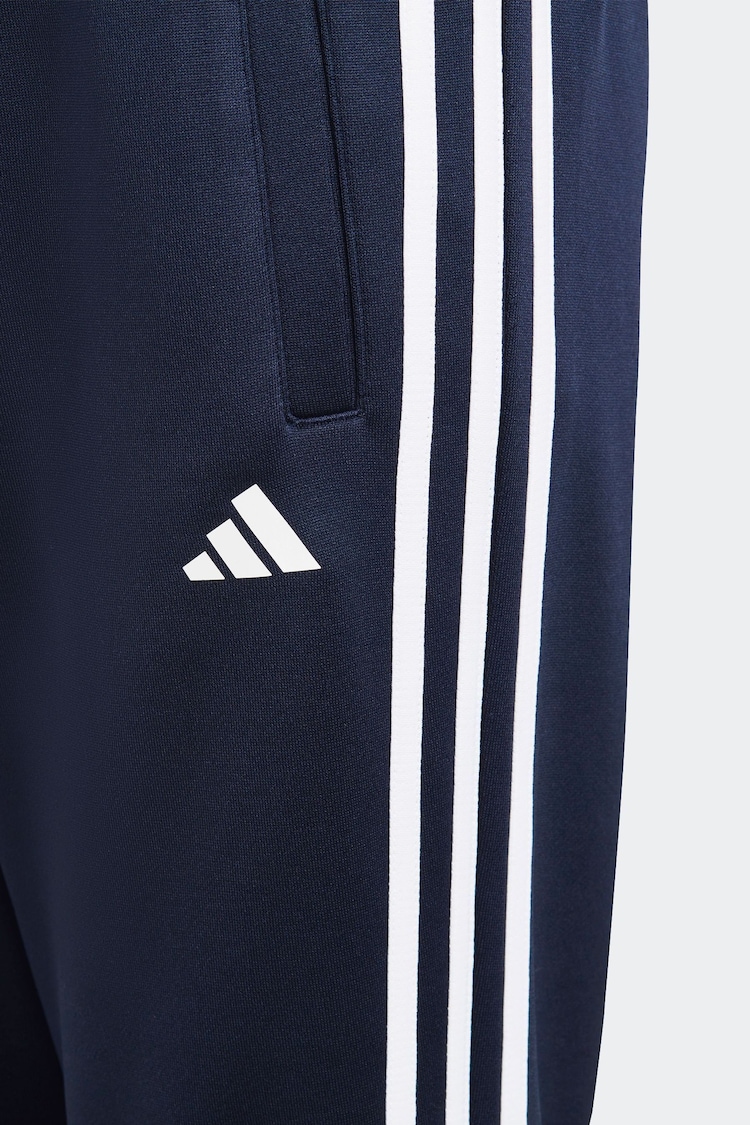 adidas Blue Sportswear Train Essentials Aeroready 3-Stripes Regular-Fit Joggers - Image 6 of 6