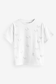 White Crochet Butterfly T-Shirt (3-16yrs) - Image 5 of 7