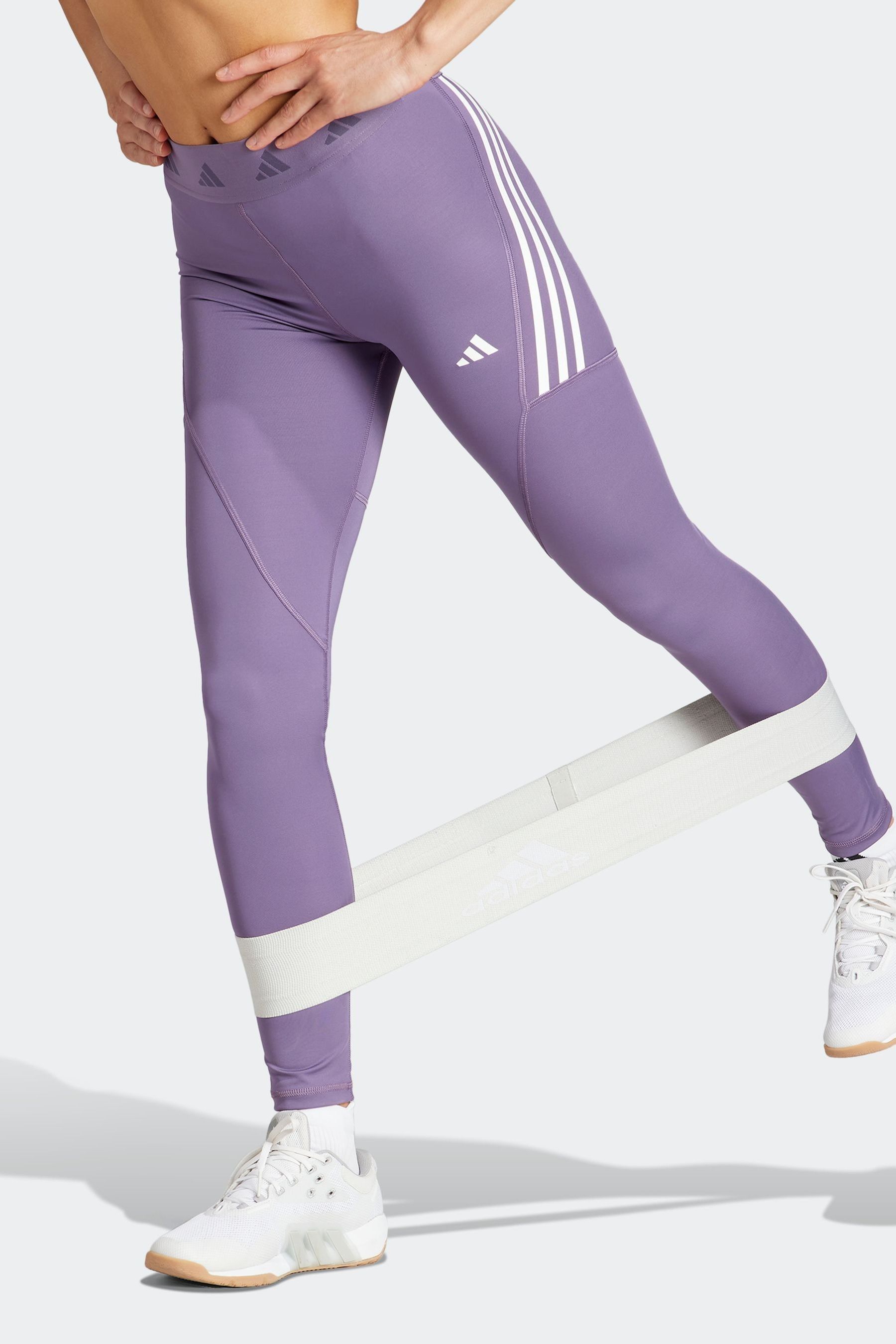 Buy adidas Purple Performance Training Techfit Hyperglam Full length Leggings from Next Ireland