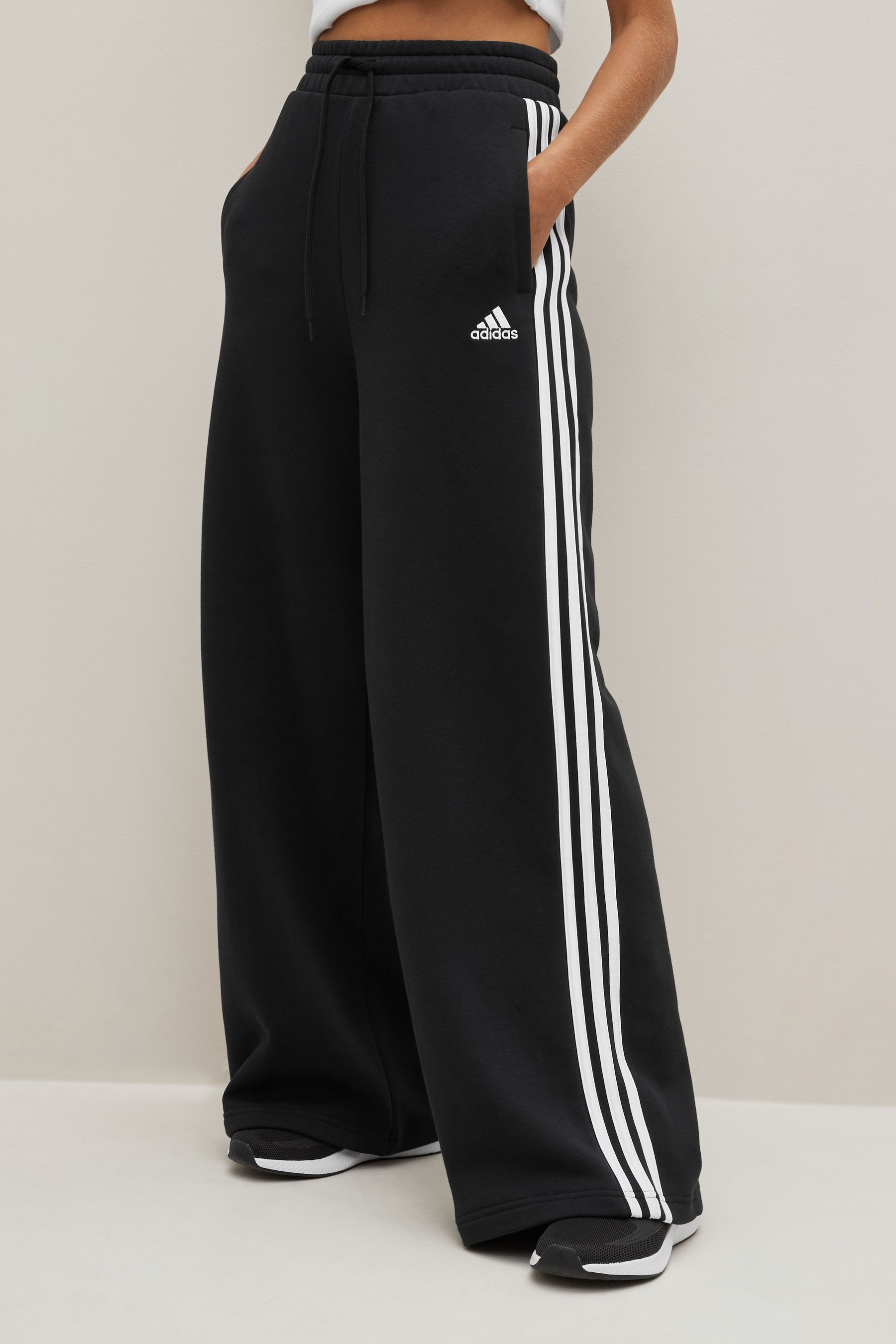 Buy adidas Black adidas Essentials 3 Stripe Wide Leg Jogger from Next Ukraine