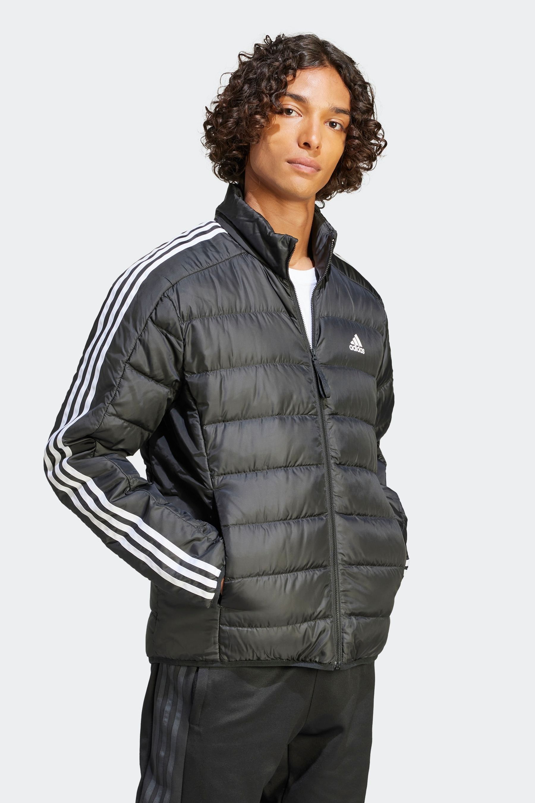 Adidas 3 stripe winter jacket discount