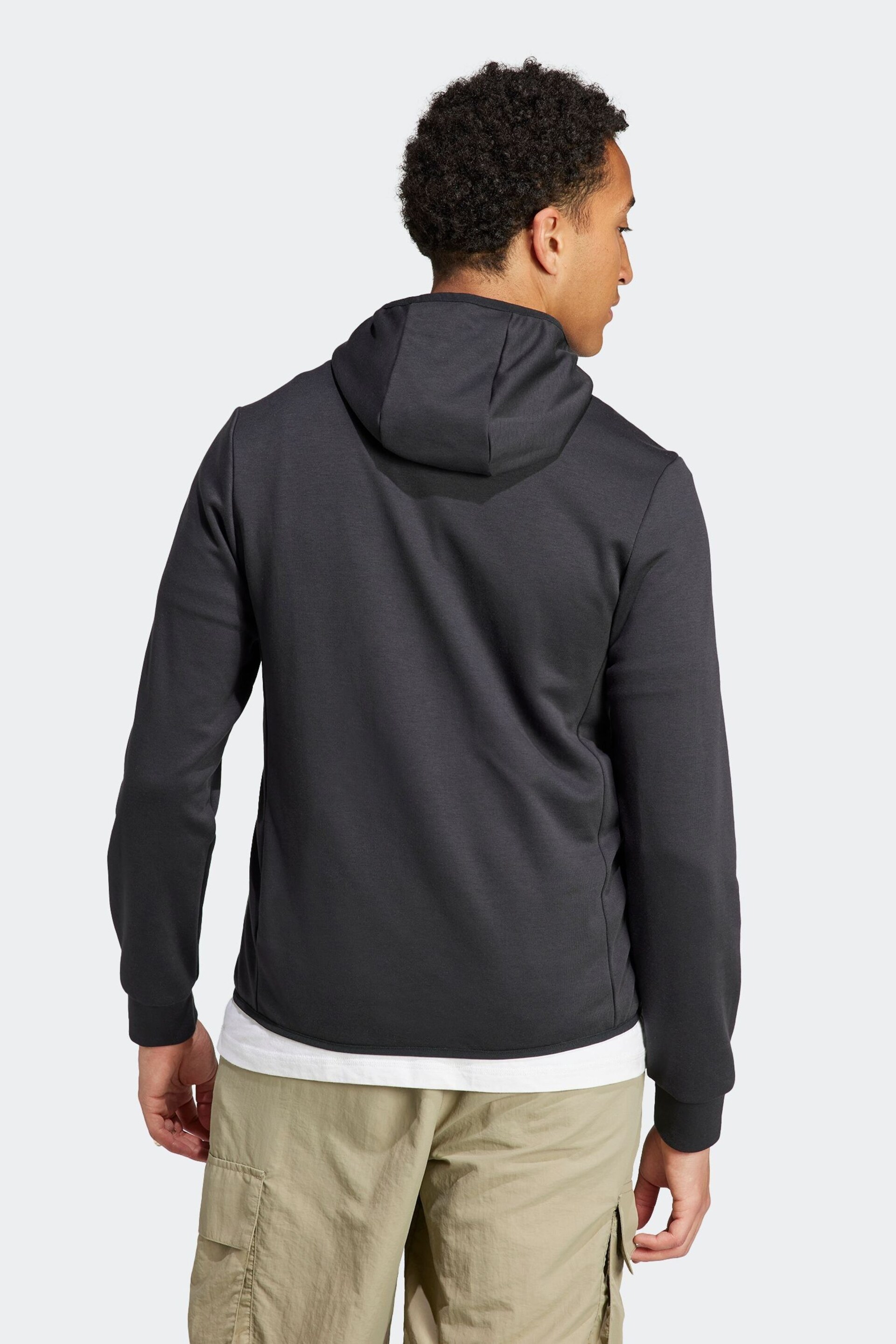 adidas Black Terrex Essentials Hybrid Down Hooded Jacket - Image 2 of 7