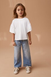 White Textured Frill Sleeve T-Shirt (3-16yrs) - Image 3 of 7