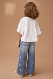 White Textured Frill Sleeve T-Shirt (3-16yrs) - Image 4 of 7