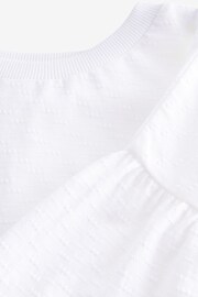 White Textured Frill Sleeve T-Shirt (3-16yrs) - Image 7 of 7