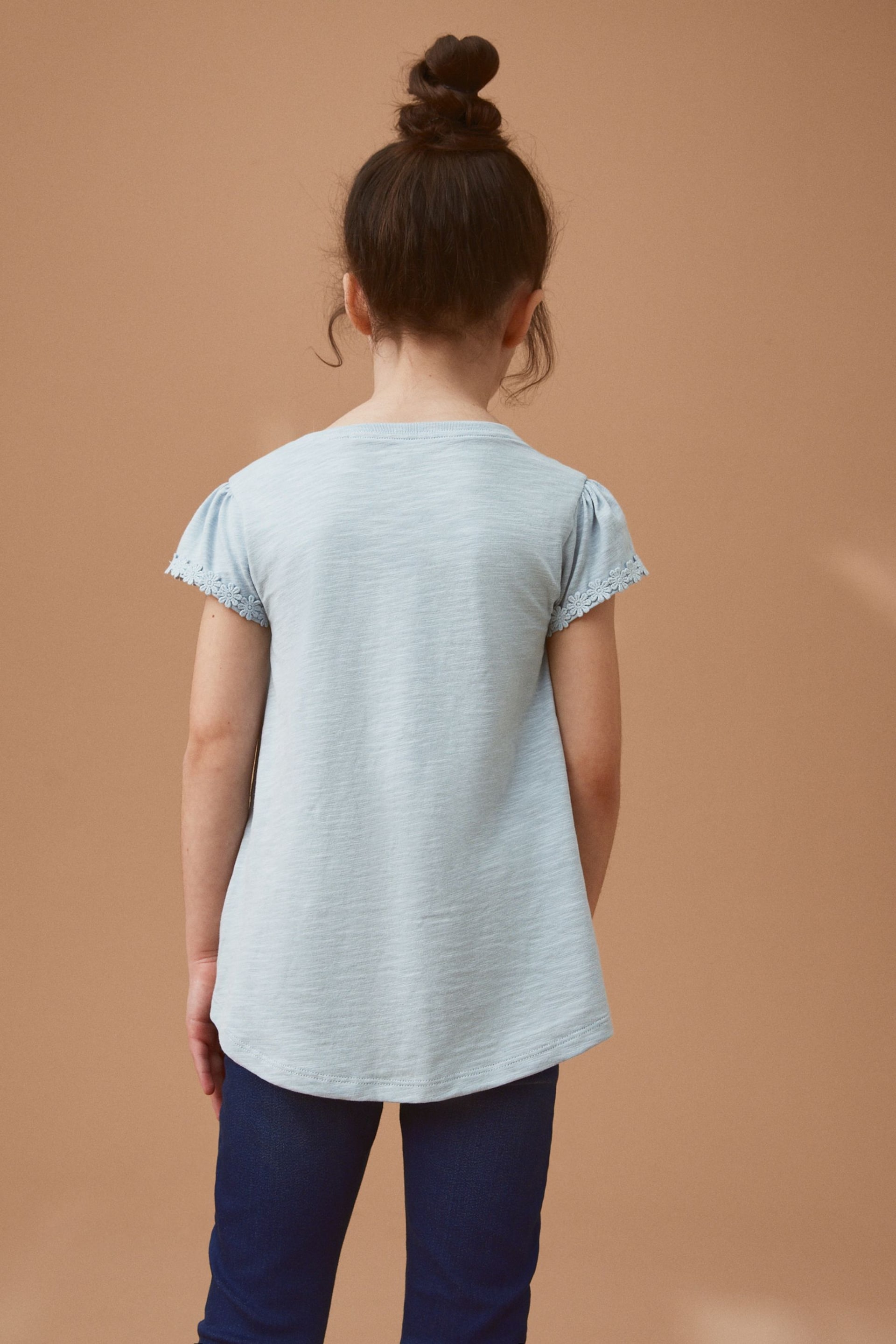 Blue Daisy Pocket T-Shirt (1.5-16yrs) - Image 3 of 7