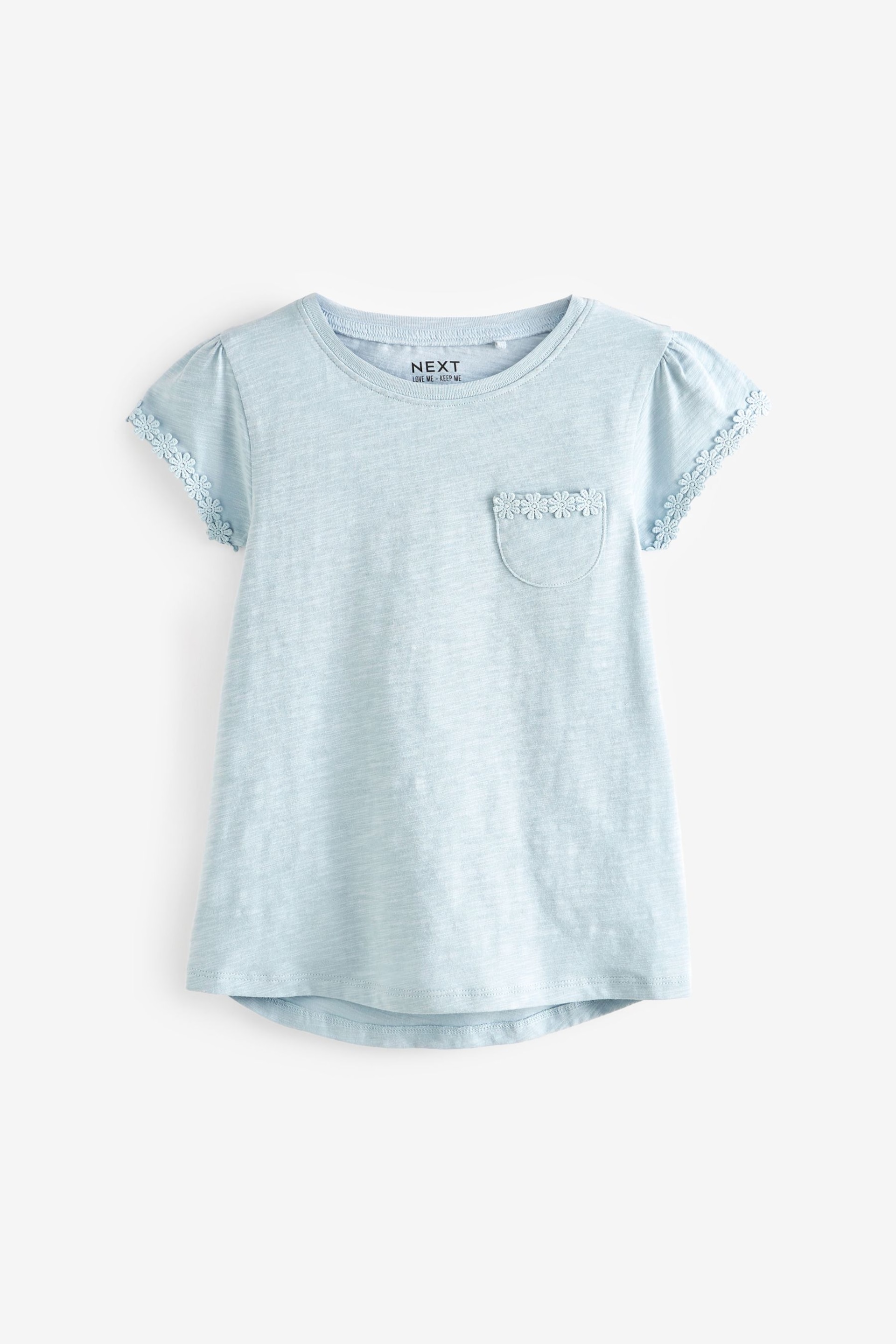Blue Daisy Pocket T-Shirt (1.5-16yrs) - Image 5 of 7