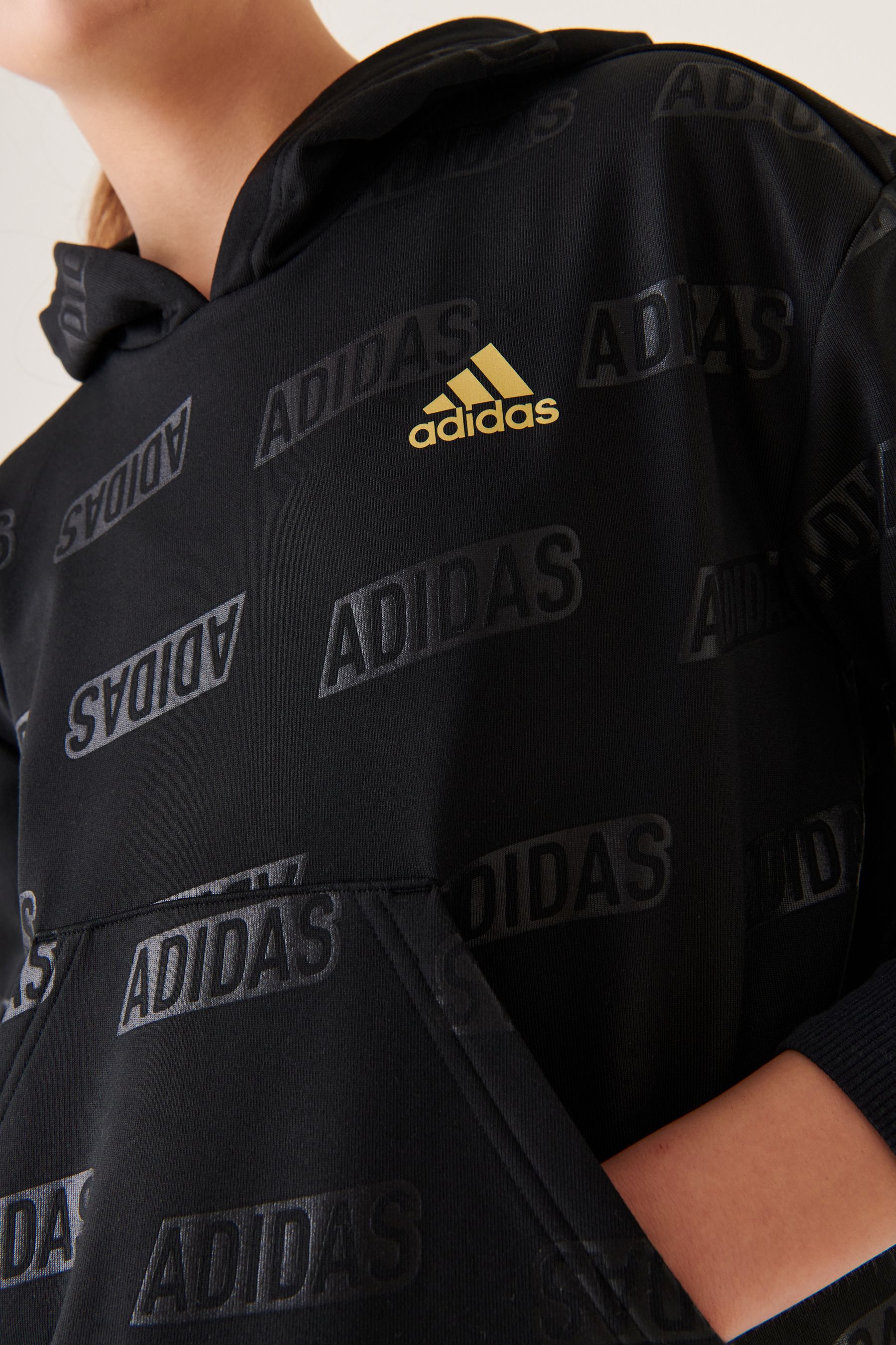 Adidas black and gold hoodie cheap