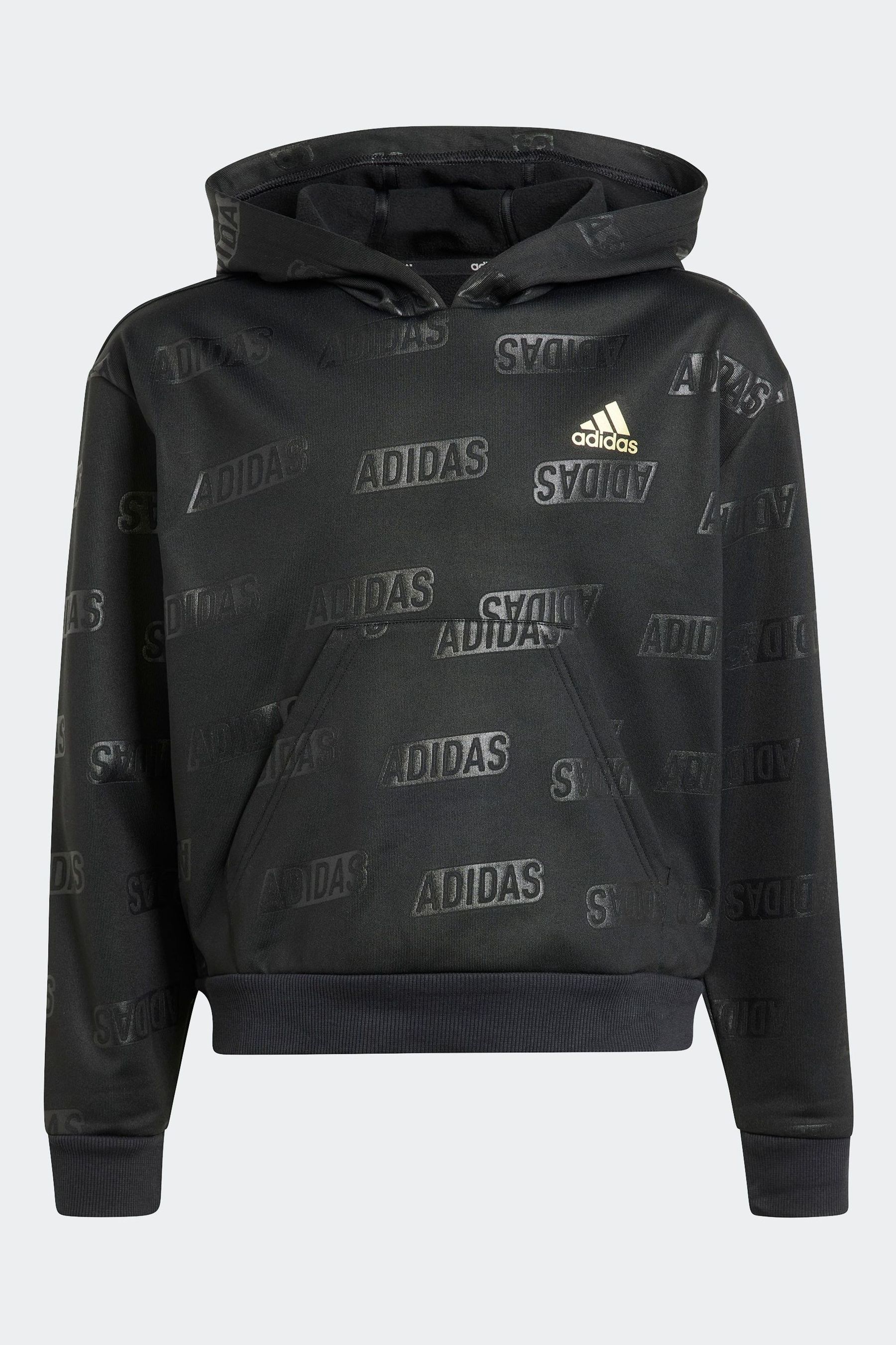 Buy adidas Black Sportswear Junior Brand Love Gold Debossed Hoodie Kids from Next Luxembourg