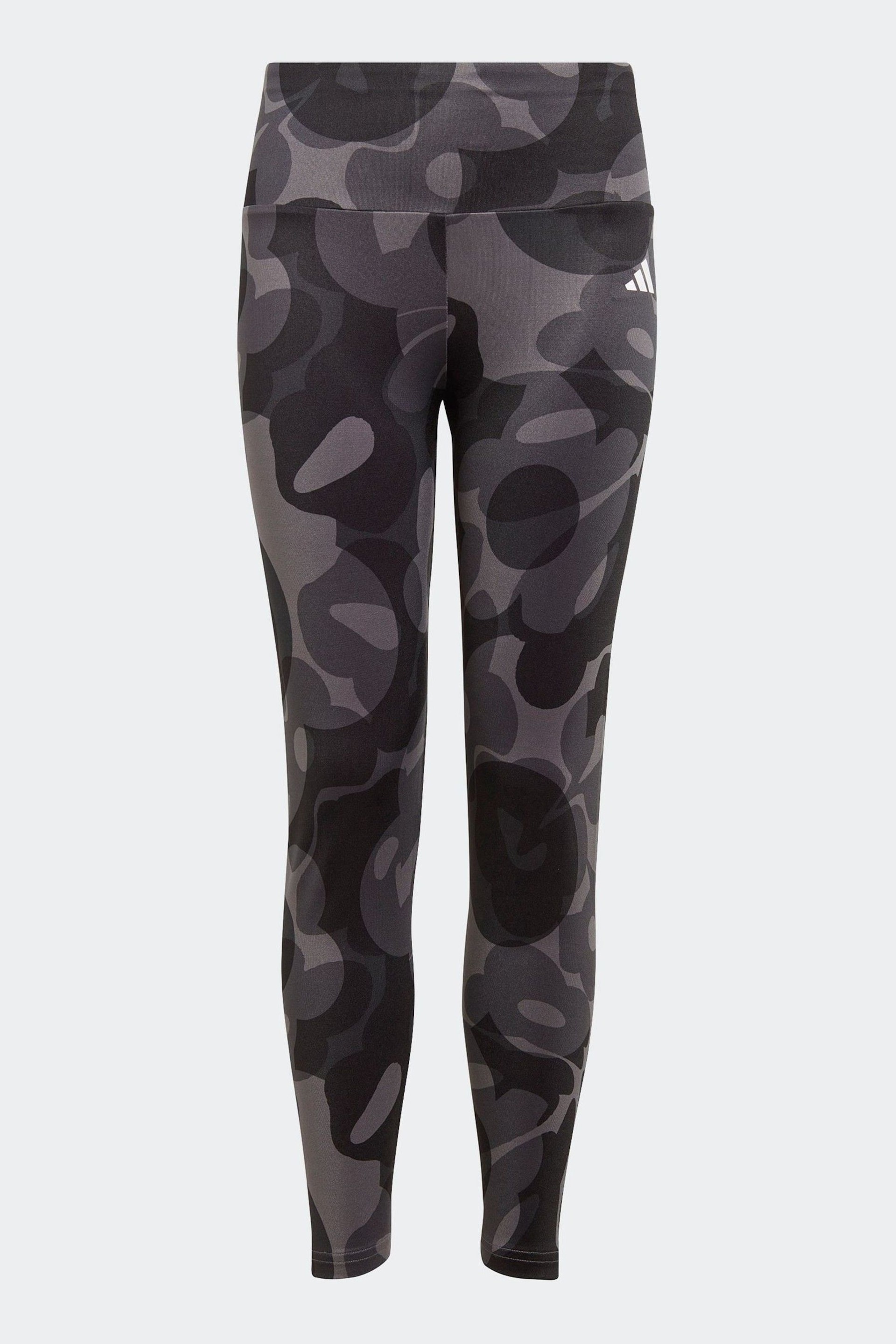 adidas Black Kids Sportswear Essentials Aeroready Seasonal Print High Waist 7/8 Leggings - Image 1 of 6