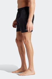 adidas Dark Black Solid CLX Short Length Swim Shorts - Image 4 of 9