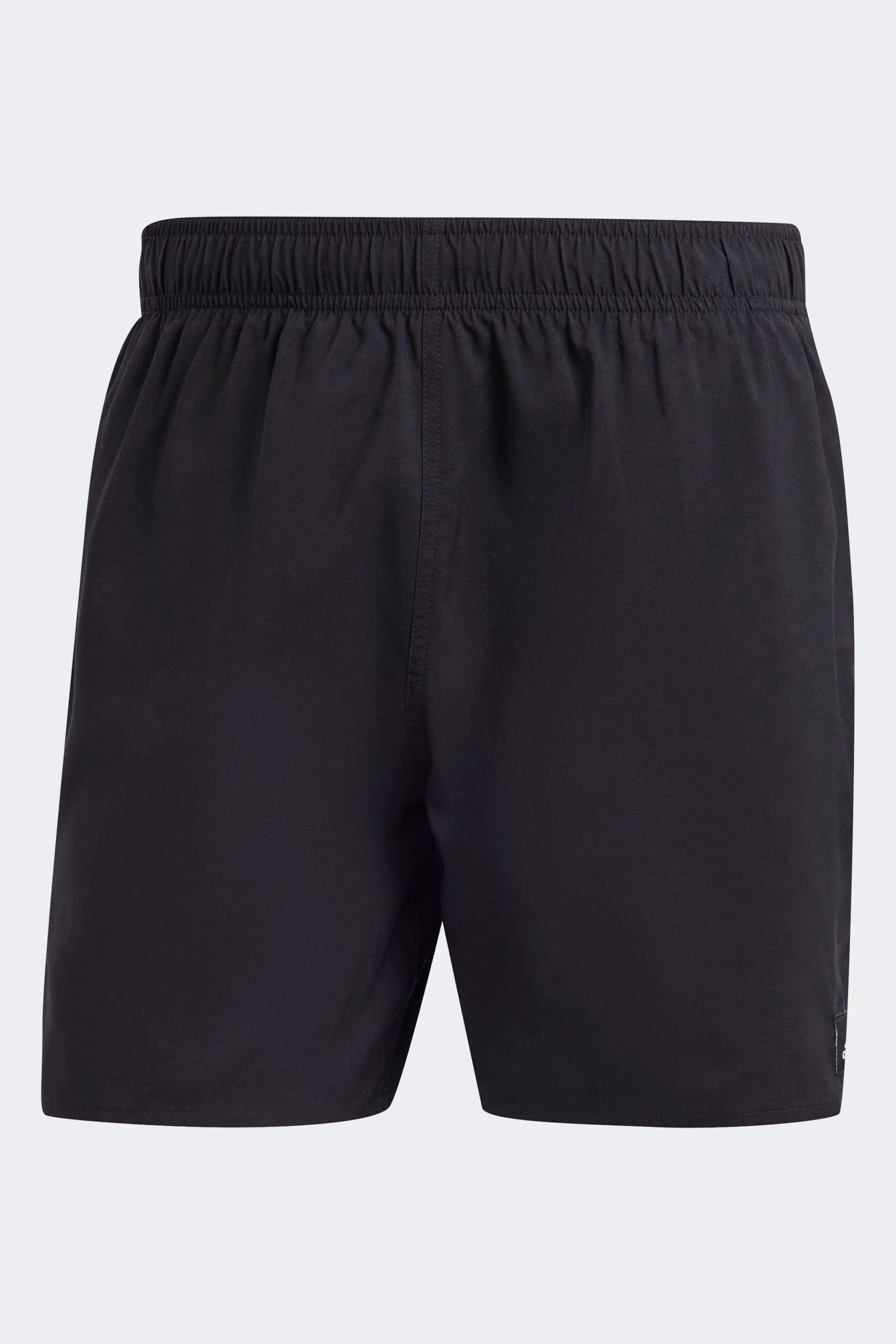 adidas Dark Black Solid CLX Short Length Swim Shorts - Image 9 of 9