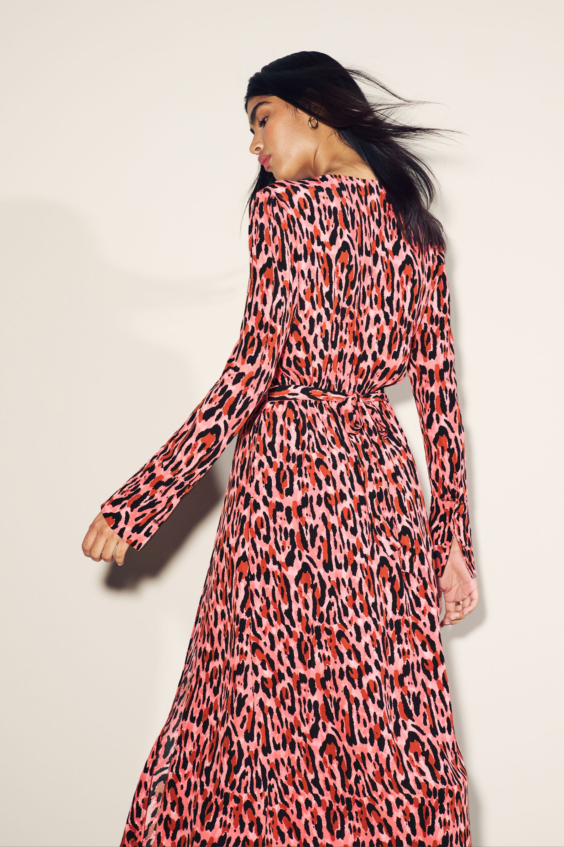 Next pink animal print dress clearance