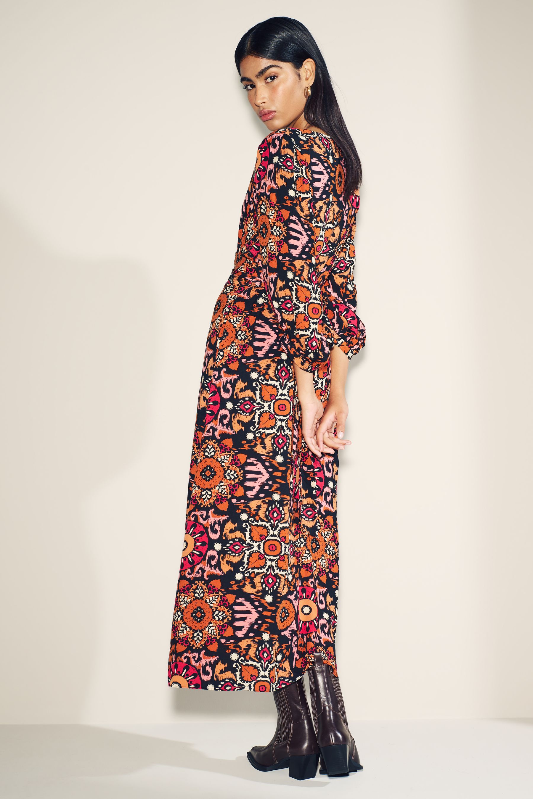Buy Myleene Klass Printed Midi Wrap Dress from Next Luxembourg