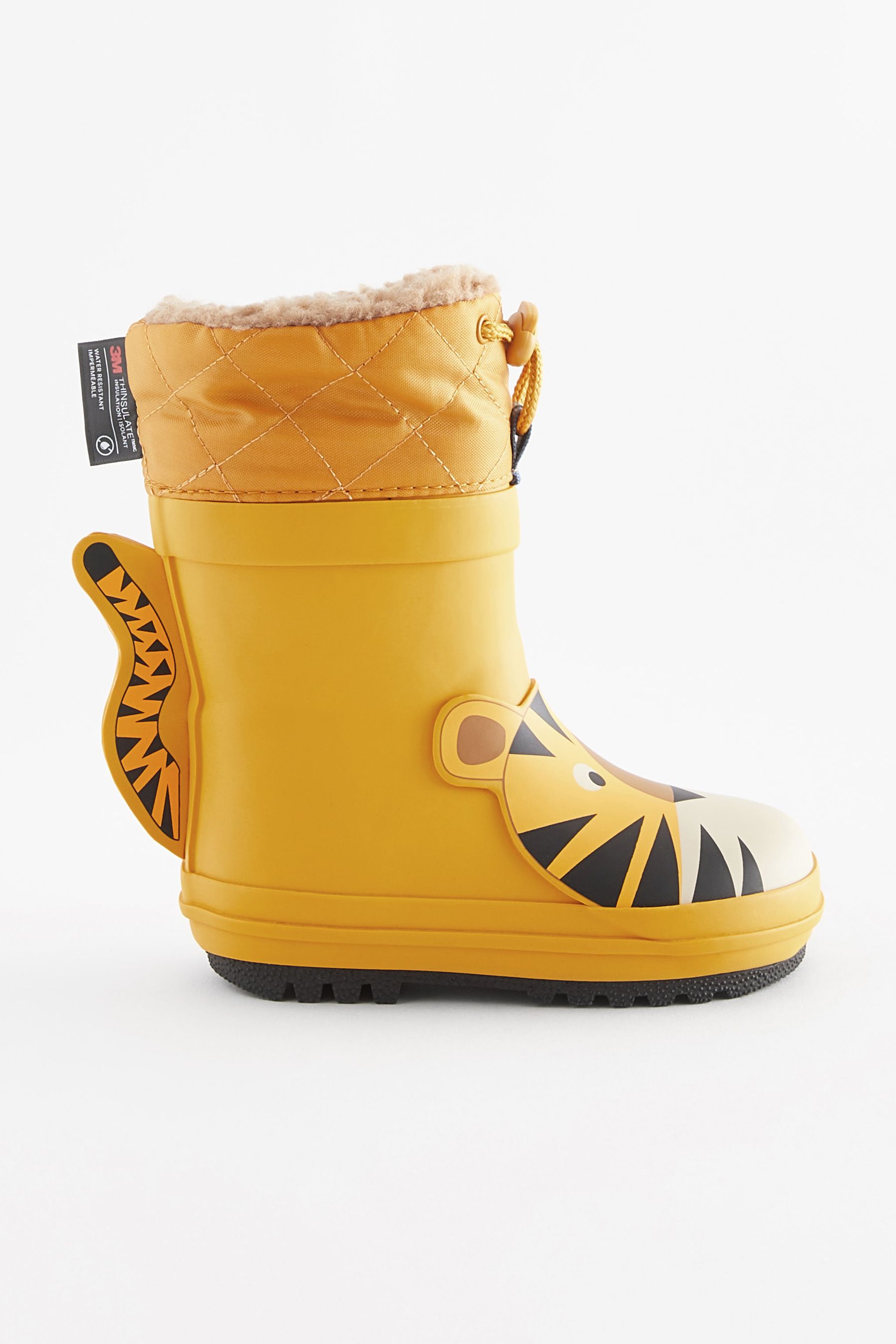 Buy Yellow Tiger Cuff Wellies from Next Luxembourg