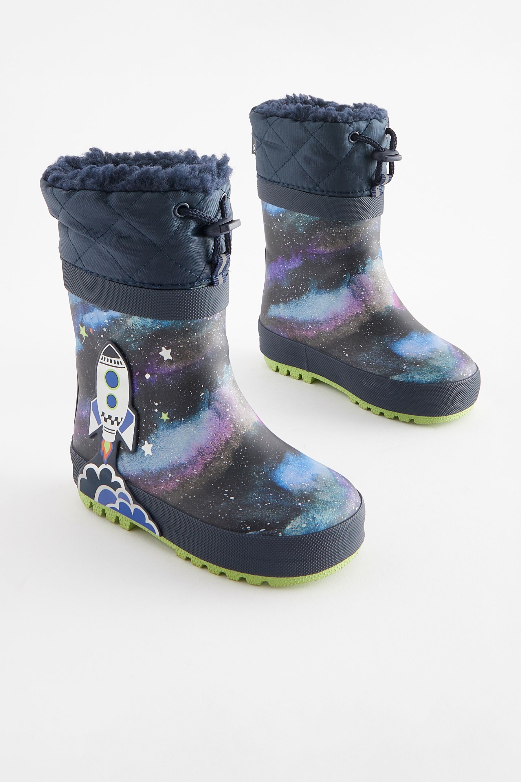 Buy Black Rocket Cuff Wellies from Next Luxembourg